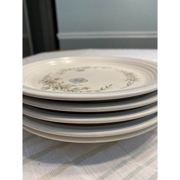 Set of 5 The Cellar for Macy’s Blue & Peach Floral Dessert Plates Japan FW1239 - Picture 3 of 12